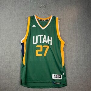 Rudy Gobert Utah Jazz #27 Adidas NBA Jersey Green Gold White XL Extra Length
